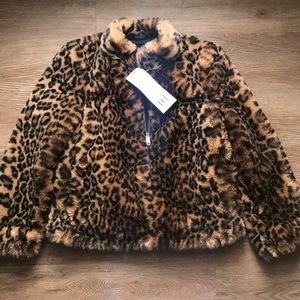 Zara Cheetah Fur Bomber
